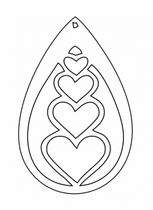 Par de aretes «Corazones»