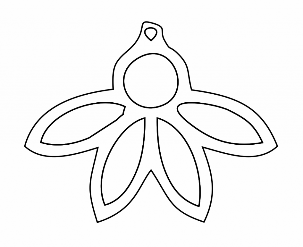 Aretes «Flores» 10 — vector para corte CNC