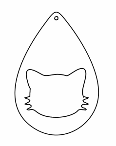 Aretes «Silueta de gato»