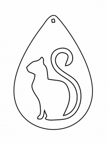 Aretes «Gato de perfil» 2