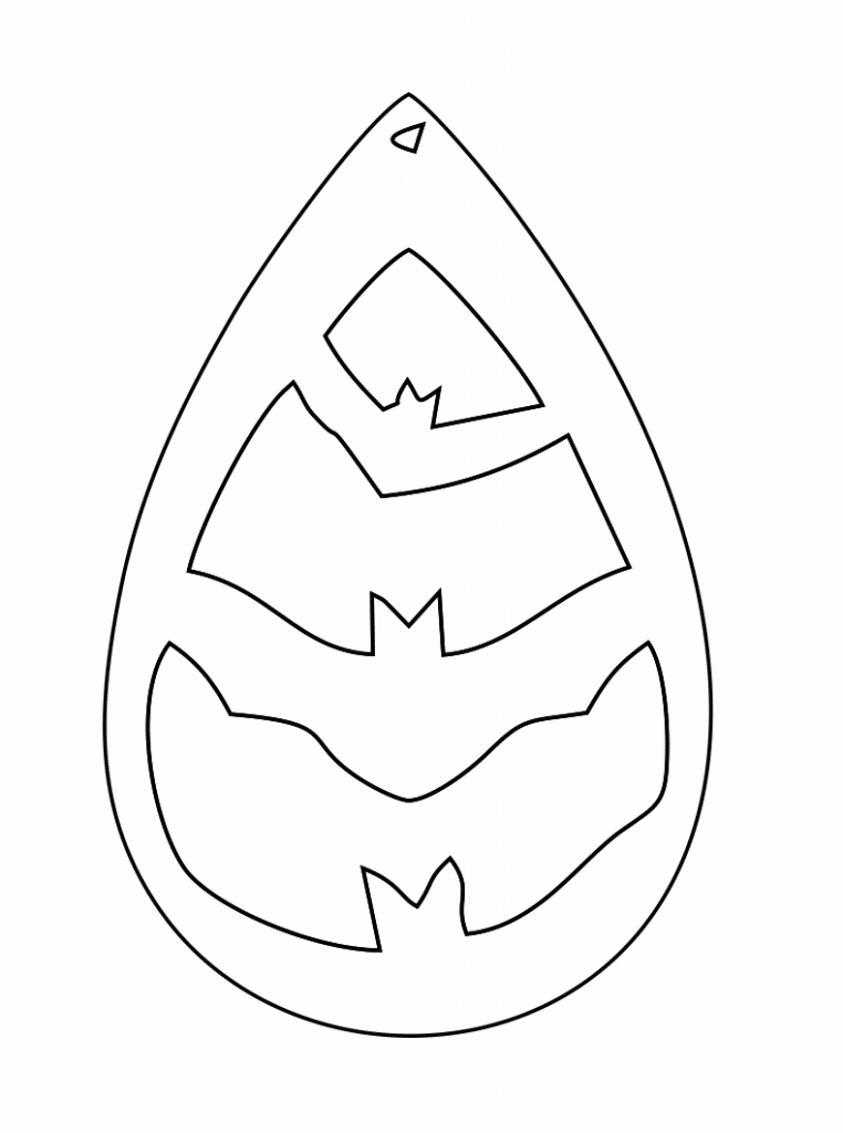 Aretes con murciélagos — vector para corte CNC