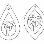 Aretes con palmeras 2 - Vector SVG DXF para Laser CO2 - Descargable gratis | Stanser