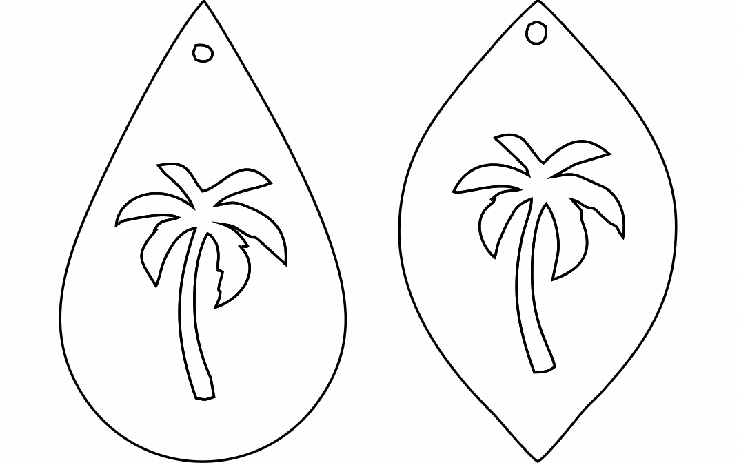 Aretes con palmeras 3