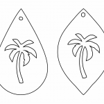 Aretes con palmeras 3 - Vector SVG DXF para Laser CO2 - Descargable gratis | Stanser