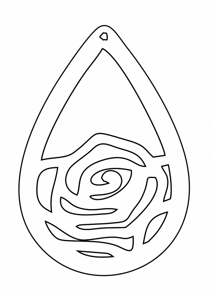 Aretes «Rosa» 2 — vector para corte CNC