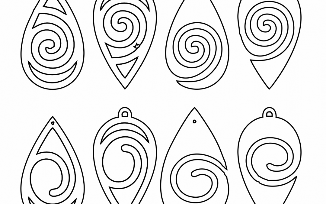 Set de aretes de espiral