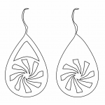 Aretes de gota "Rehiletes" - Vector SVG DXF para Laser CO2 - Descargable gratis | Stanser