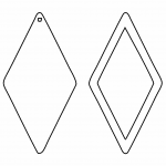 Aretes de rombo - Vector SVG DXF para Laser CO2 - Descargable gratis | Stanser