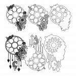 6 Diseño de atrapasueños - Vector descarganle para corte CNC y grabado laser gratis | Stanser
