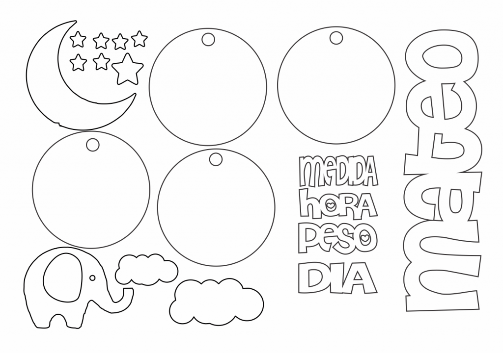 Decoración para recién nacido — vector para corte CNC