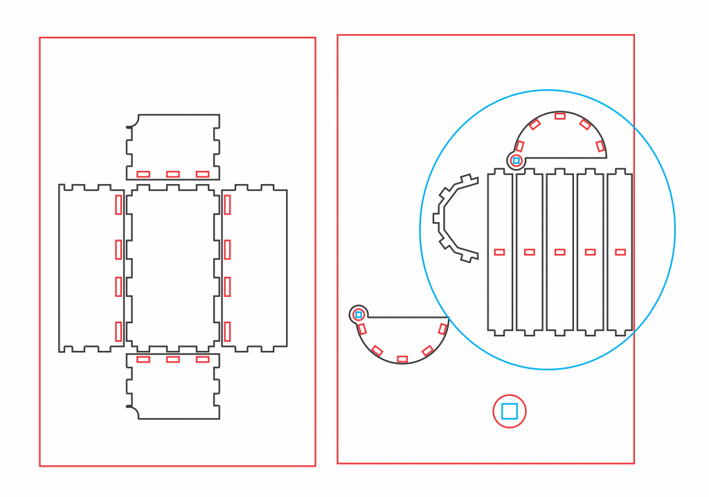 Baúl armable — vector para corte CNC
