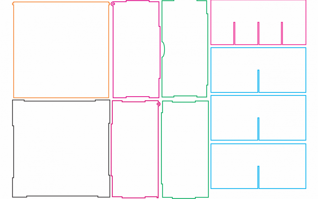 Caja cuadrada con divisiones