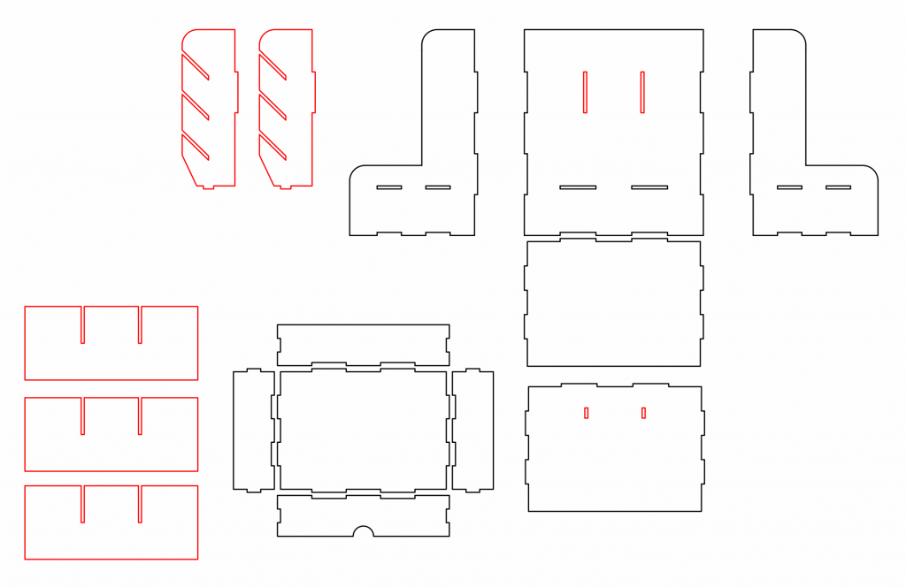 Cajas organizadoras — vector para corte CNC