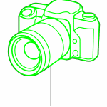 Topper "Cámara" - Vector descarganle para corte CNC y grabado laser gratis | Stanser