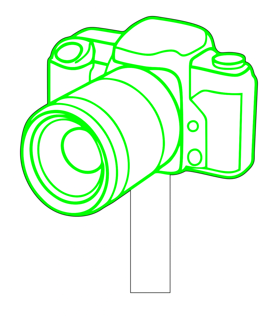 Topper «Cámara» — vector para corte CNC
