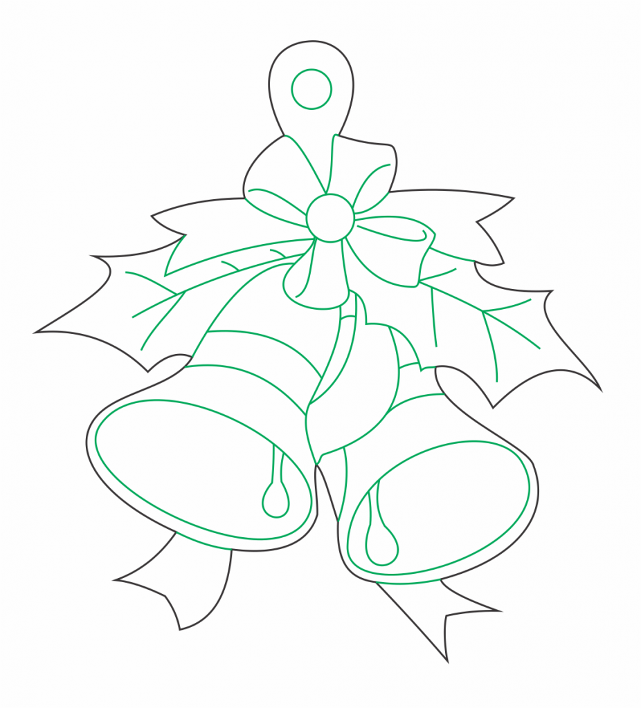 Campanas navideñas — vector para corte CNC