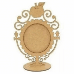 Base para espejo "Manzana" - Vector descarganle para corte CNC y grabado laser gratis | Stanser