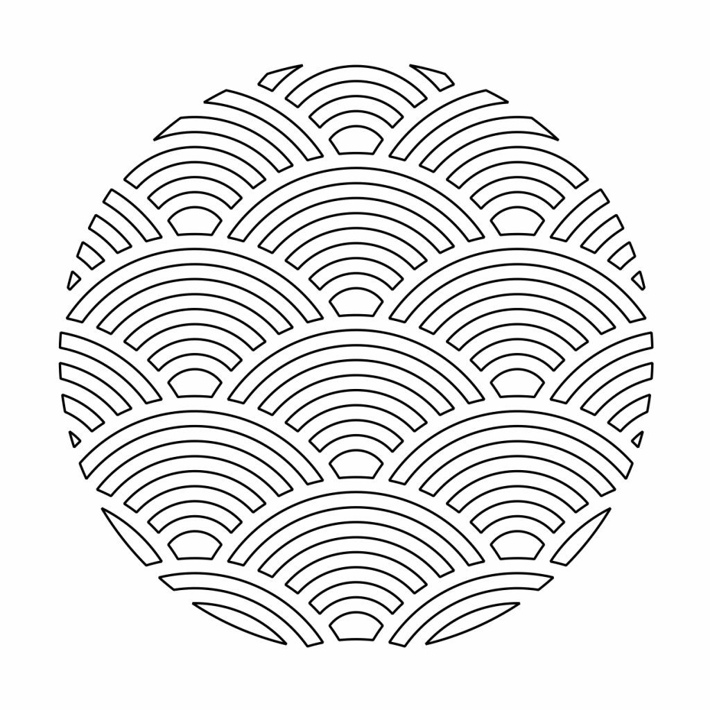 Decoración circular «Arcoiris» — vector para corte CNC