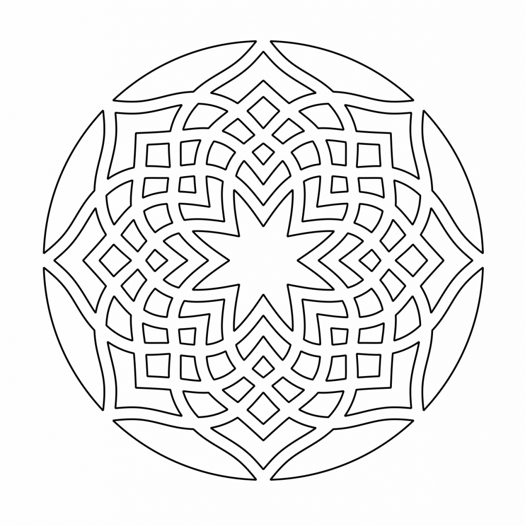 Decoración circular «Flor» — vector para corte CNC