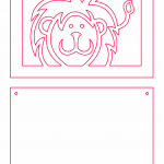 Cuadro infantil "León" - Vector descarganle para corte CNC y grabado laser gratis | Stanser