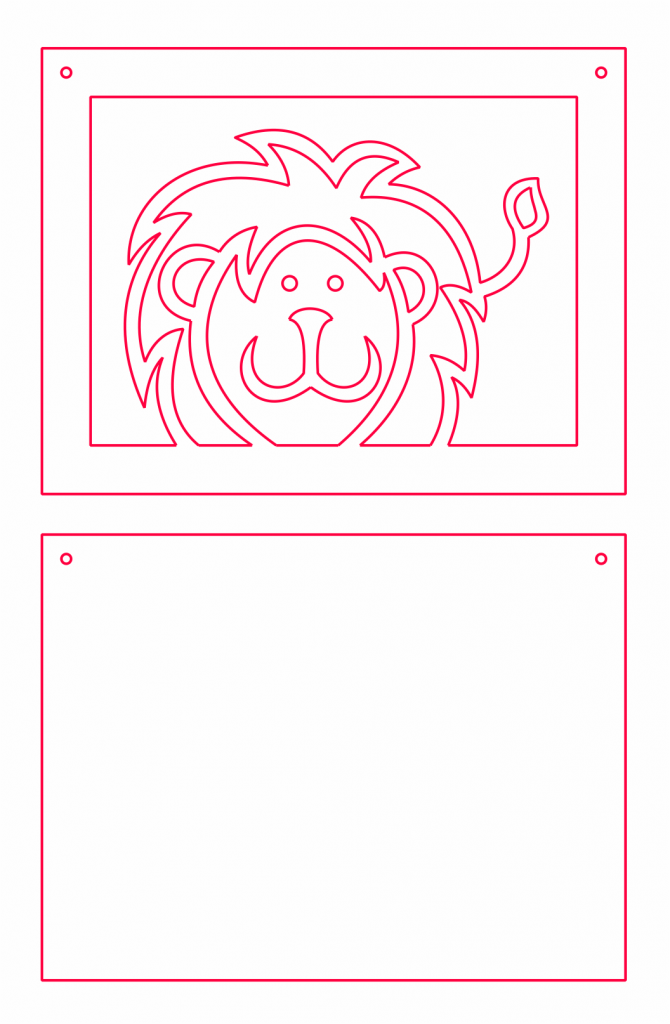Cuadro infantil «León» — vector para corte CNC