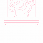 Cuadro infantil "Mono" - Vector descarganle para corte CNC y grabado laser gratis | Stanser