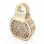 Bolso circular con asas - Vector SVG DXF para Laser CO2 - Descargable gratis | Stanser