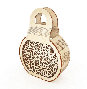 Bolso circular con asas