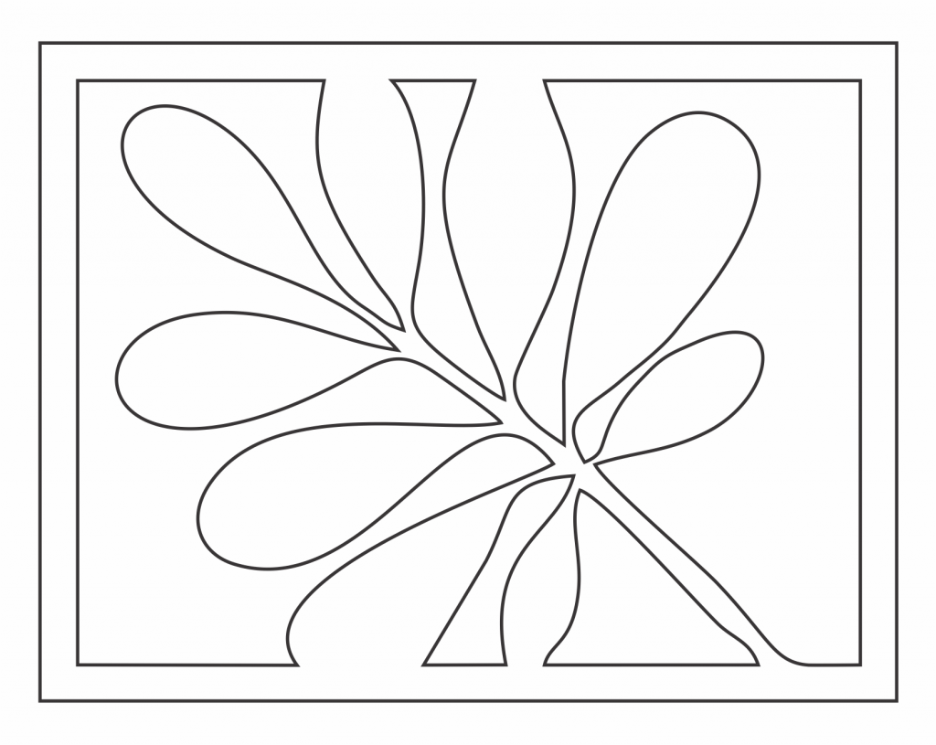 Cuadro de hojas — vector para corte CNC