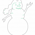 Muñeco de nieve "Ramas" - Vector descarganle para corte CNC y grabado laser gratis | Stanser