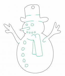 Decoración «Muñeco de nieve»