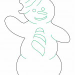 Muñeco de nieve con corbata - Vector descarganle para corte CNC y grabado laser gratis | Stanser