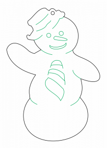 Muñeco de nieve con corbata