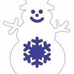 Muñeco "Copo de nieve" - Vector descarganle para corte CNC y grabado laser gratis | Stanser