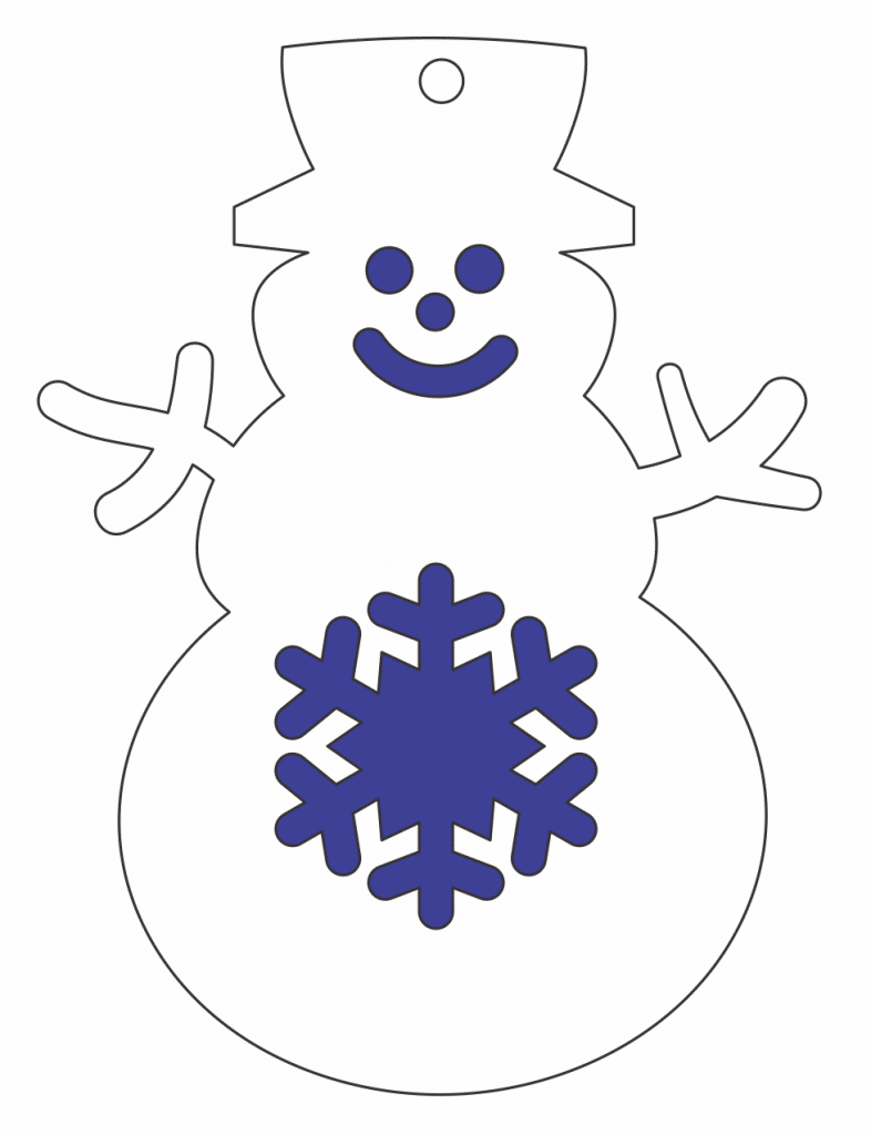 Muñeco «Copo de nieve» — vector para corte CNC