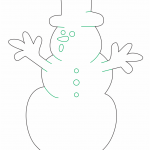 Muñeco de nieve sorprendido - Vector descarganle para corte CNC y grabado laser gratis | Stanser