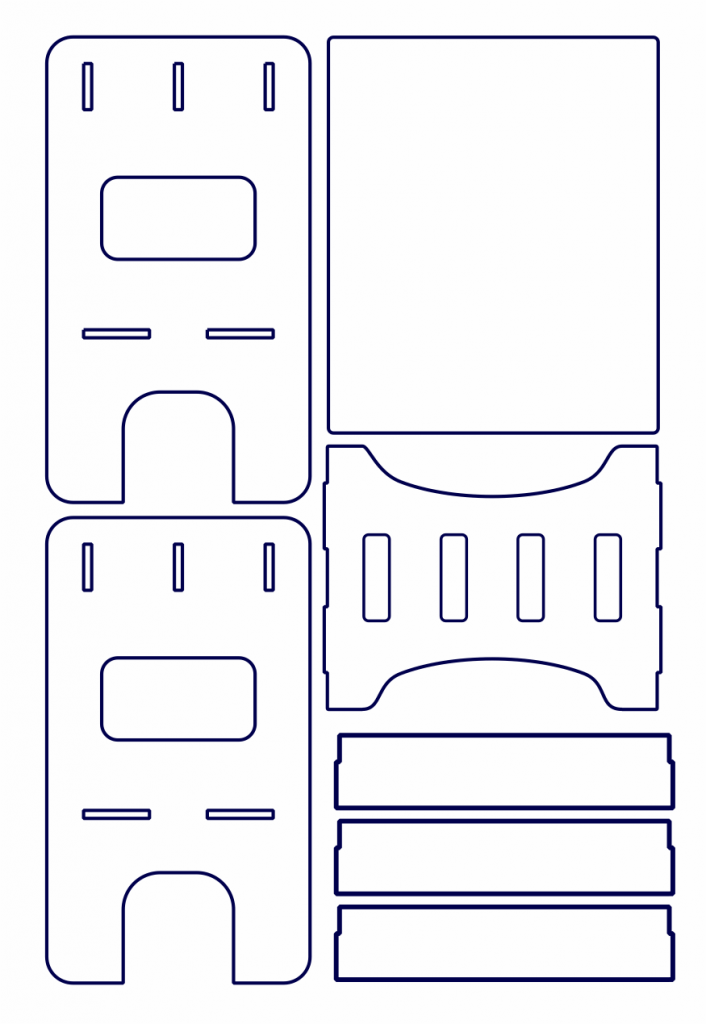 Organizador de escritorio — vector para corte CNC
