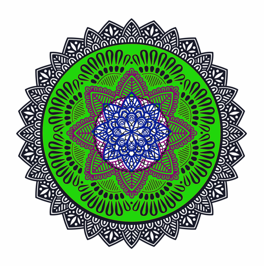 Decoración de mandala circular — vector para corte CNC