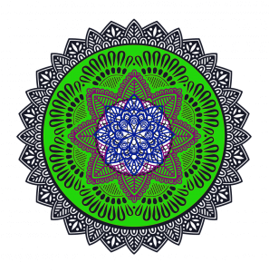 Decoración de mandala circular