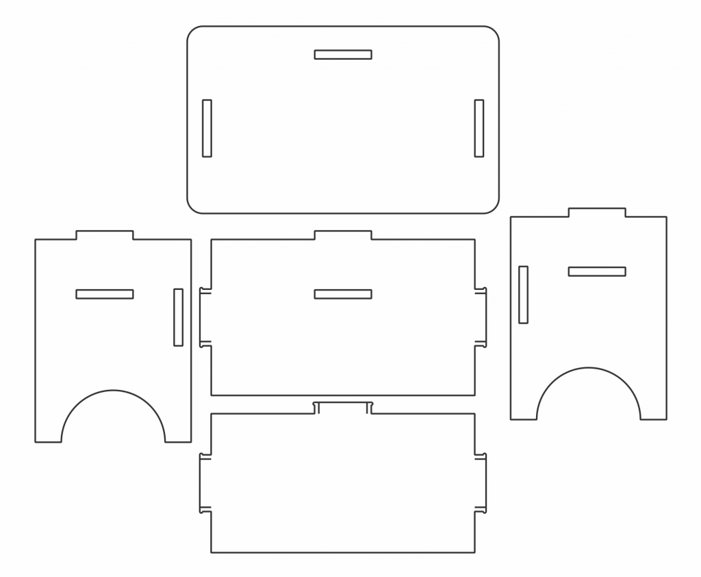 Mesa pequeña — vector para corte CNC