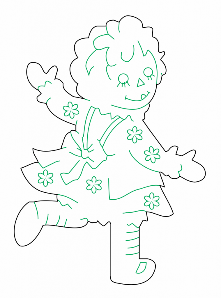 Muñeca de trapo — vector para corte CNC