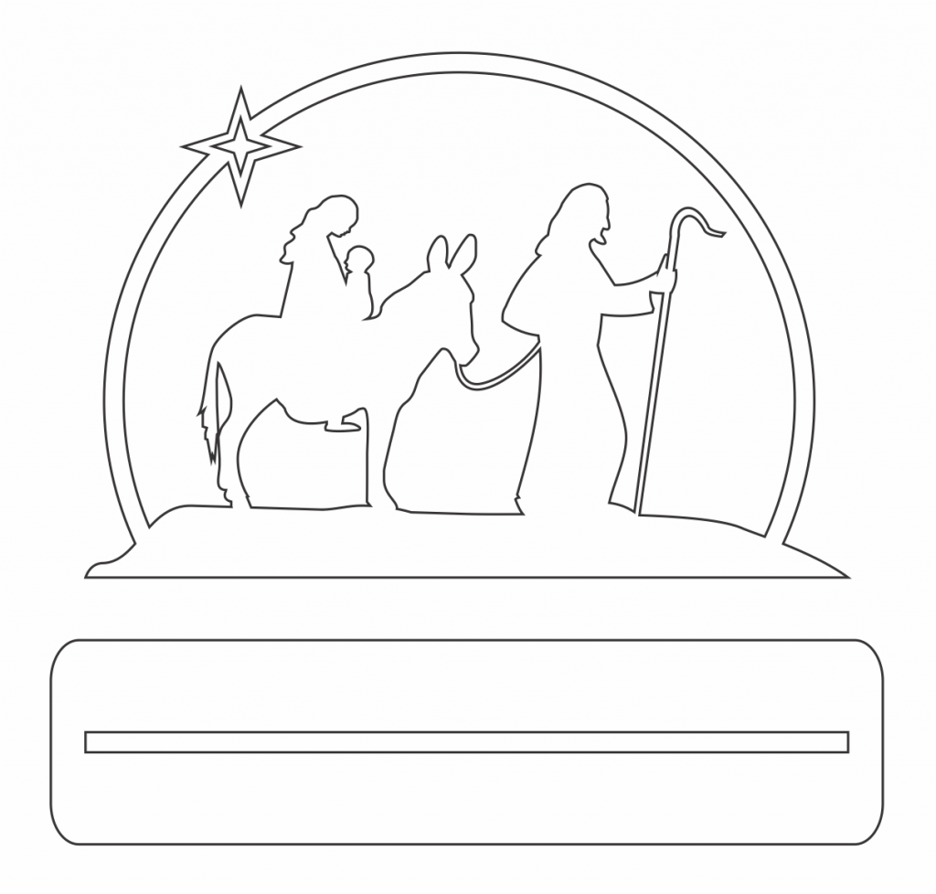 Sagrada Familia en el desierto — vector para corte CNC