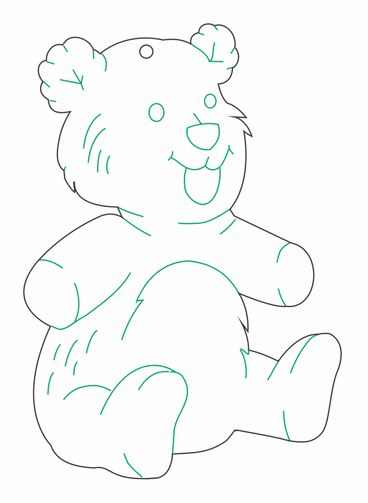 Esfera de Oso — vector para corte CNC