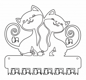 Llavero de pared «Gatos»