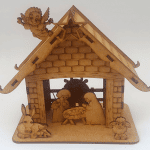 Nacimiento navideños con ángel - Vector descarganle para corte CNC y grabado laser gratis | Stanser
