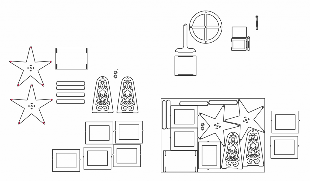 Carrusel de fotos — vector para corte CNC
