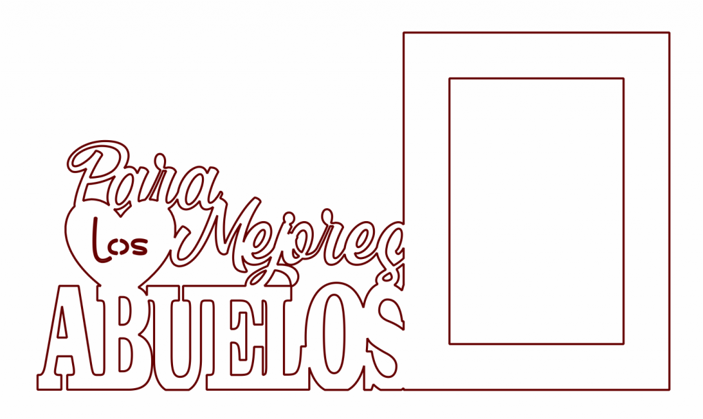 Los mejores abuelos — vector para corte CNC
