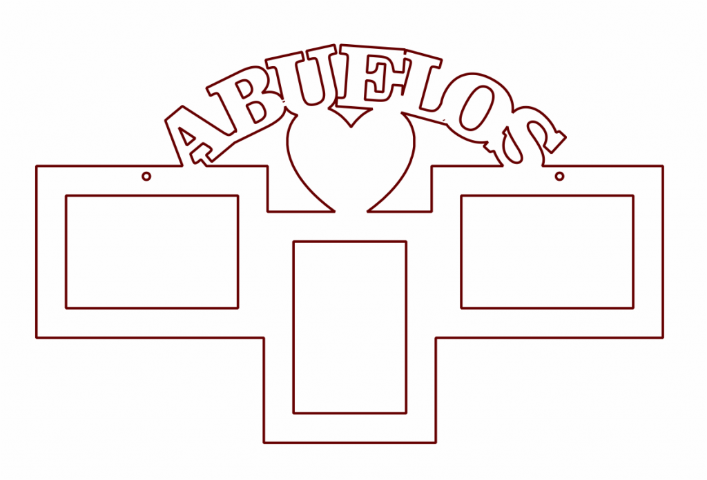 Portarretratos «Abuelos» — vector para corte CNC