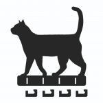 Perchero de pared "Gato" 2 - Vector SVG DXF para CNC Router y Laser CO2 - Descargable gratis | Stanser