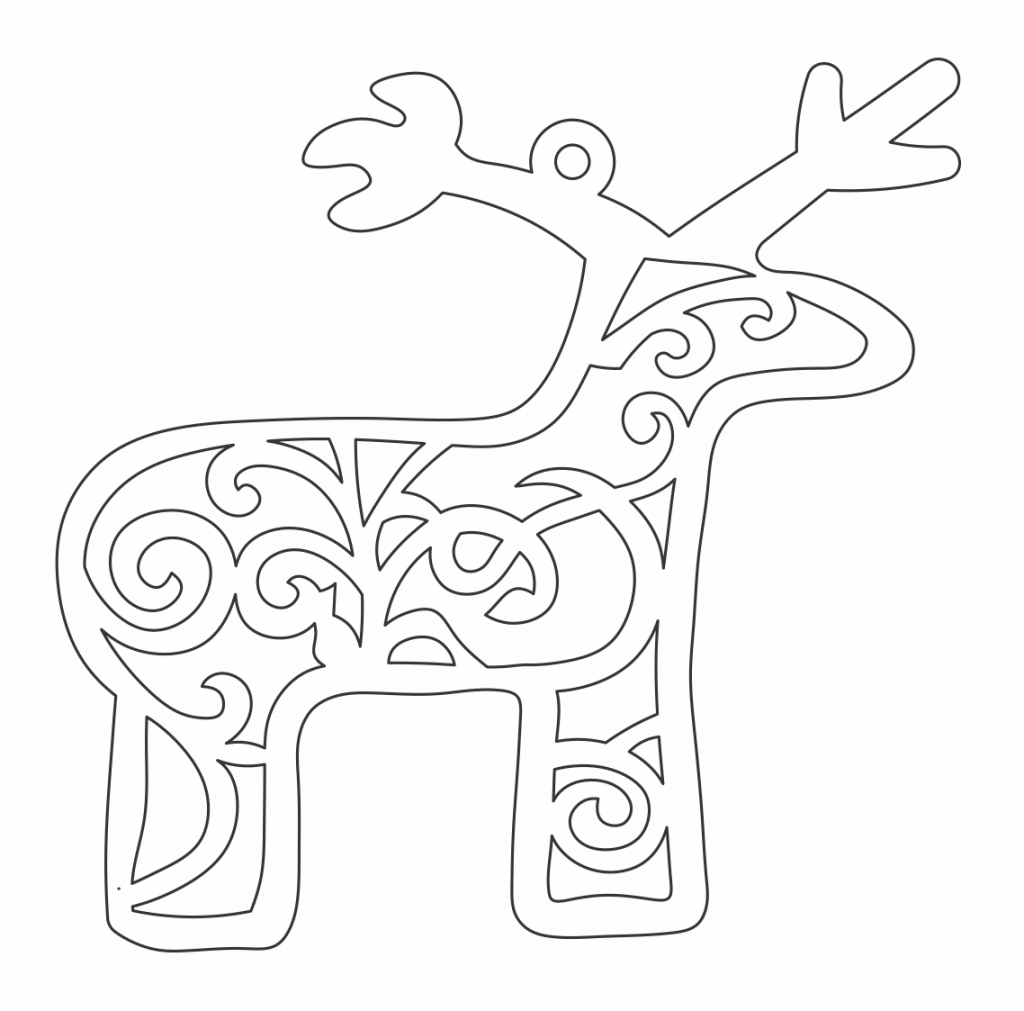 Esfera «Reno de espirales» — vector para corte CNC